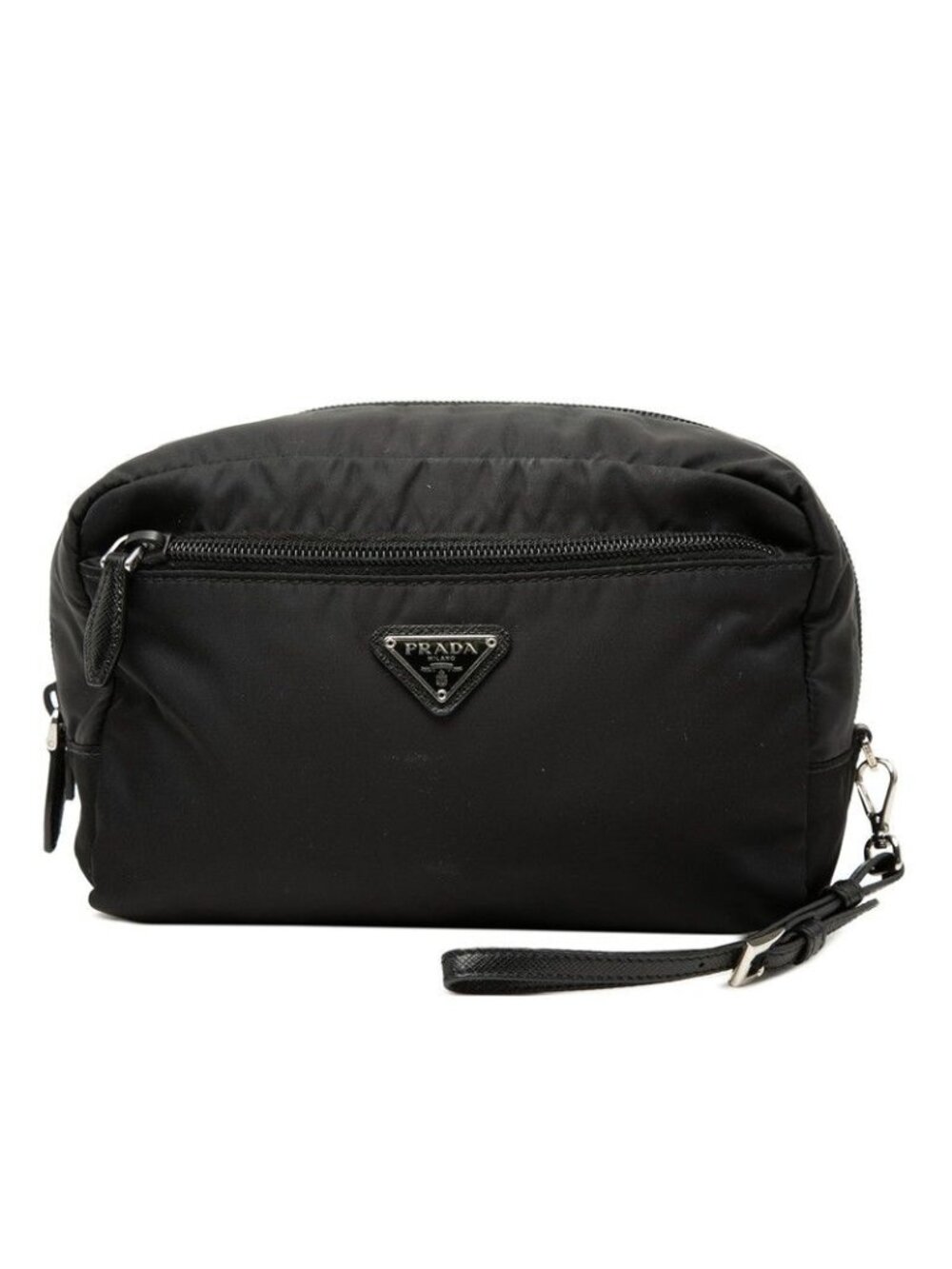 Prada Pouch Black Nylon Leather - Picture 1 of 5